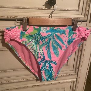 Lilly Pulitzer Mandevilla Baby Hip Nautical Pink swim bottom, size 10 NWOT